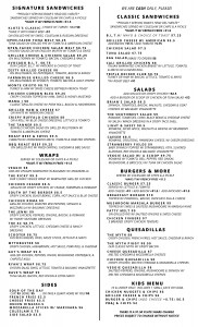 Klotz's Kitchen Menu Page 2